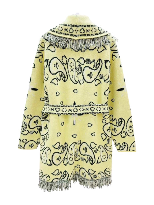 Frynsejakke Paisley mønster