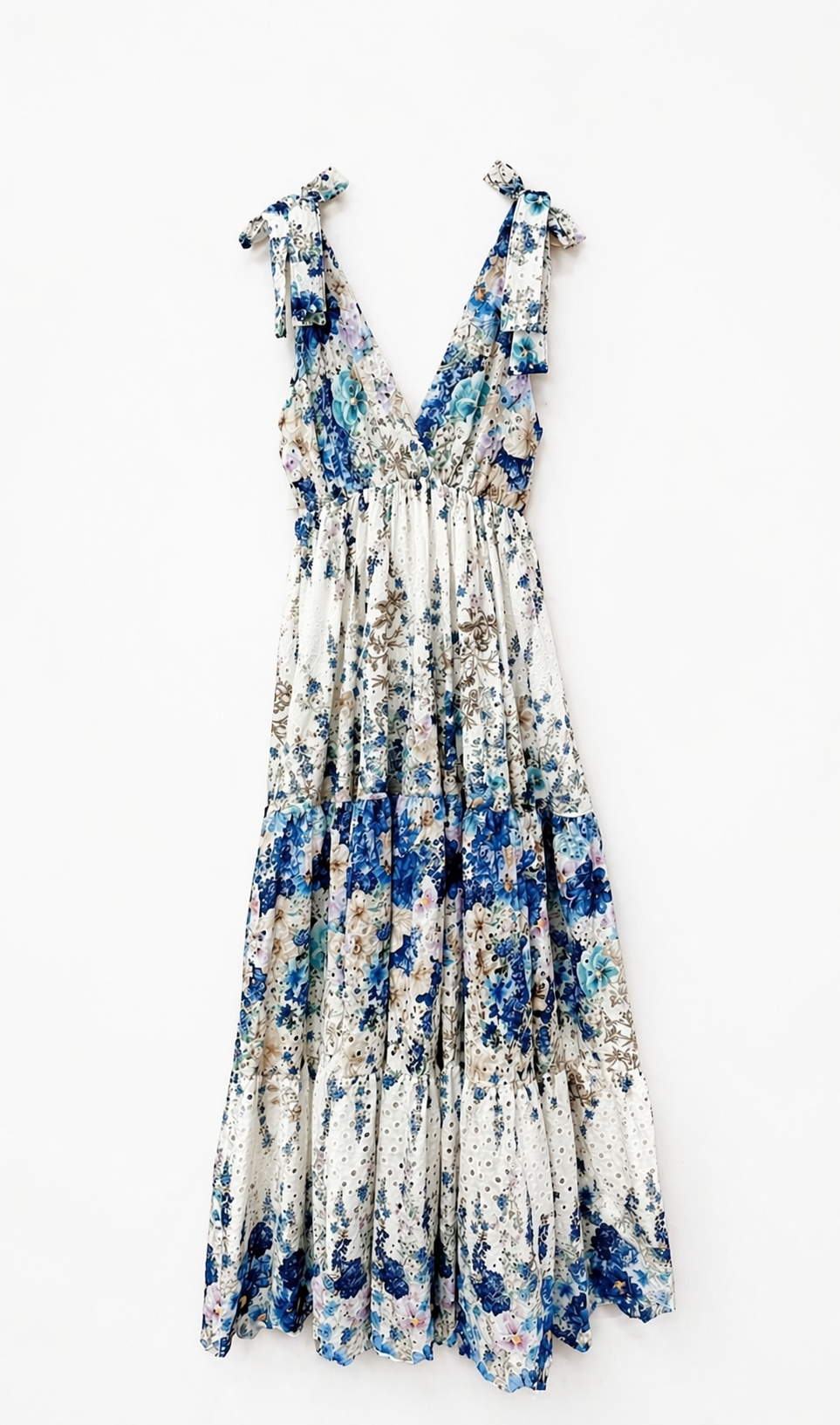 STRAP EMBROIDERY DRESS BLUE – Maëlle, bilde 3