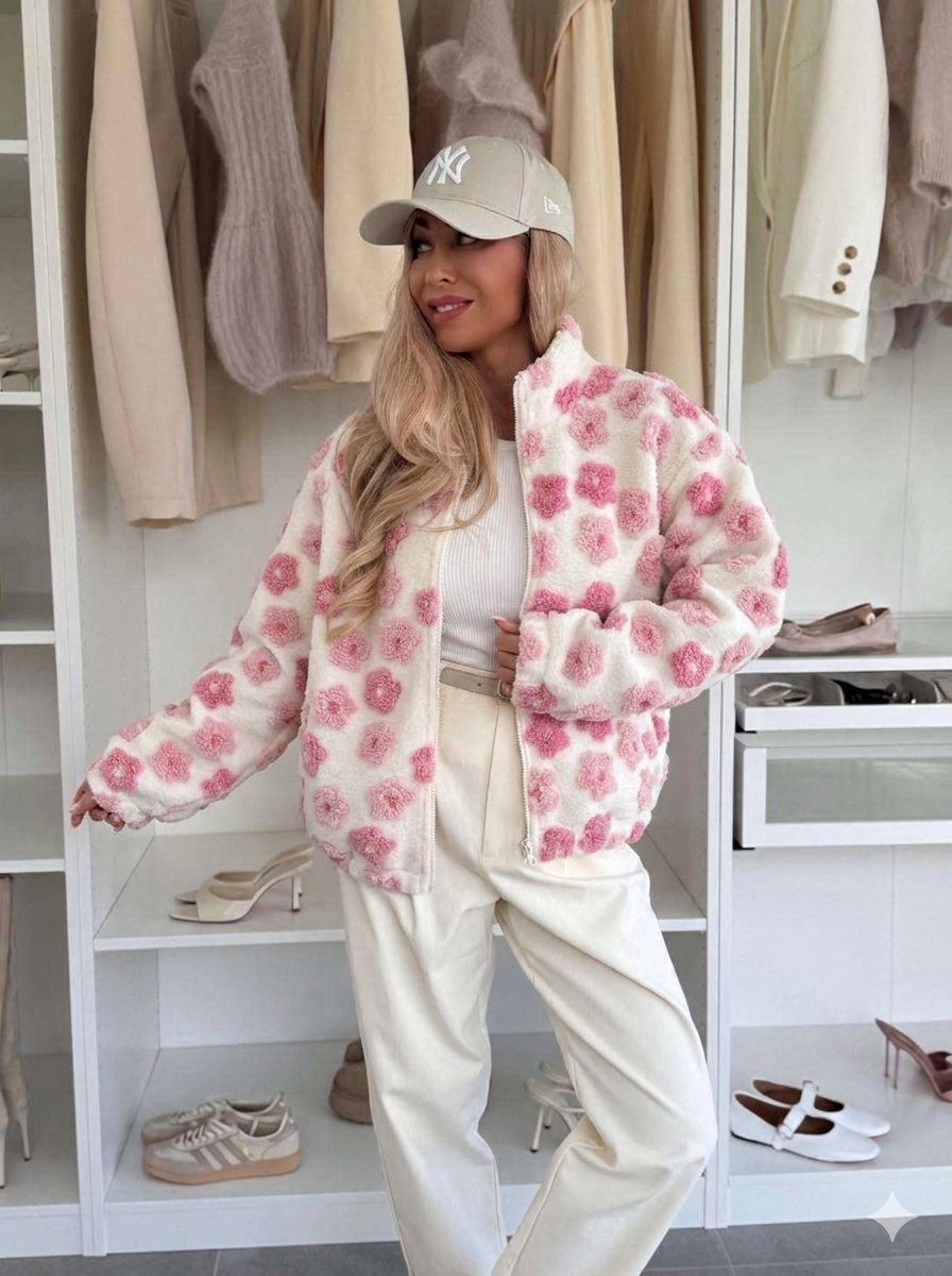 Daisy fleece jakke rosa