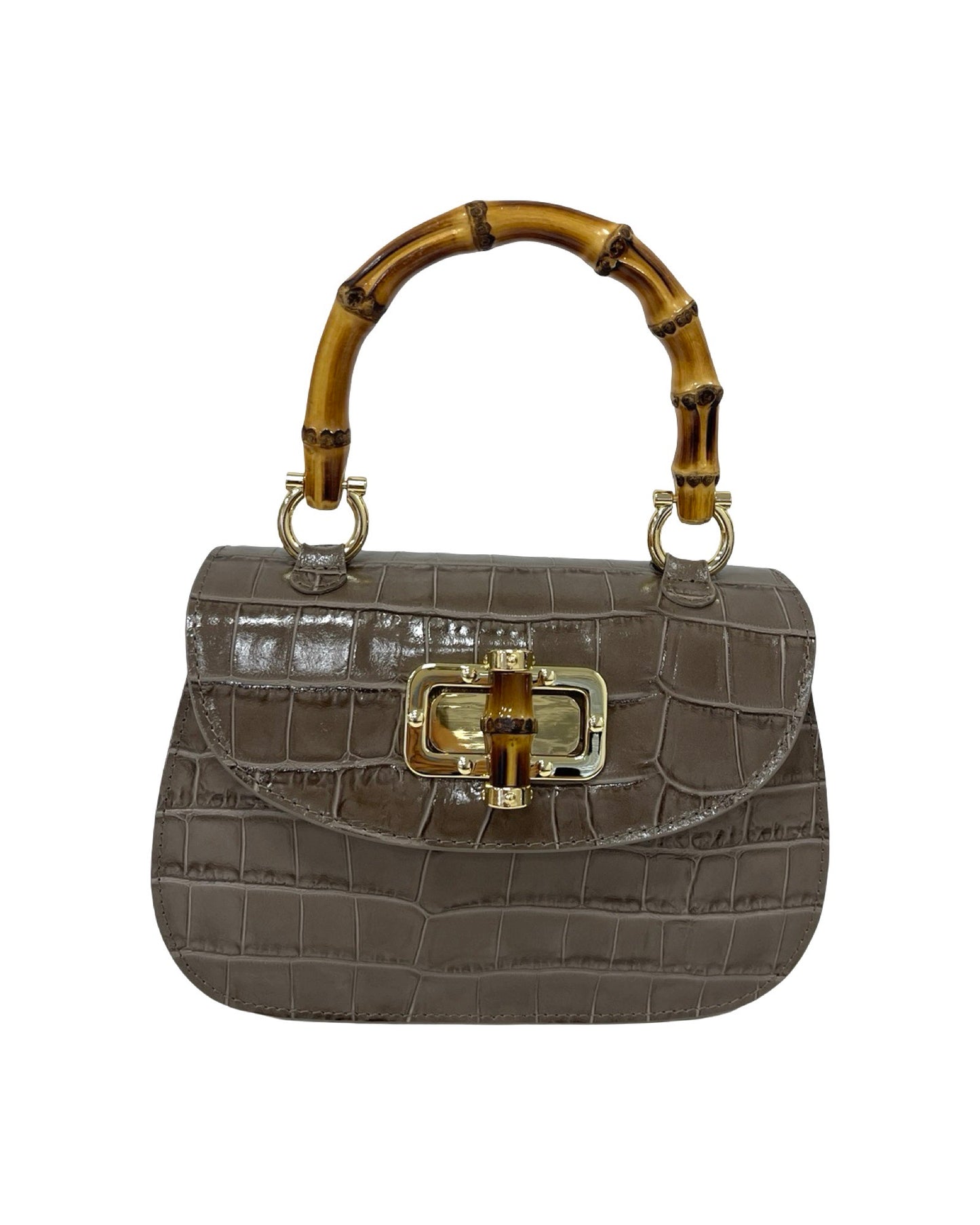 Chloe croc skinnveske Taupe
