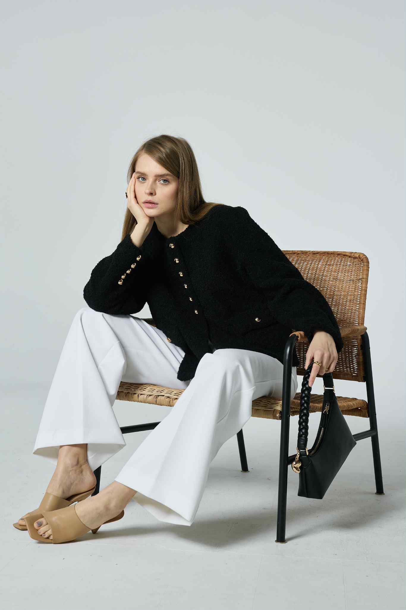 Emily teddy jacket black