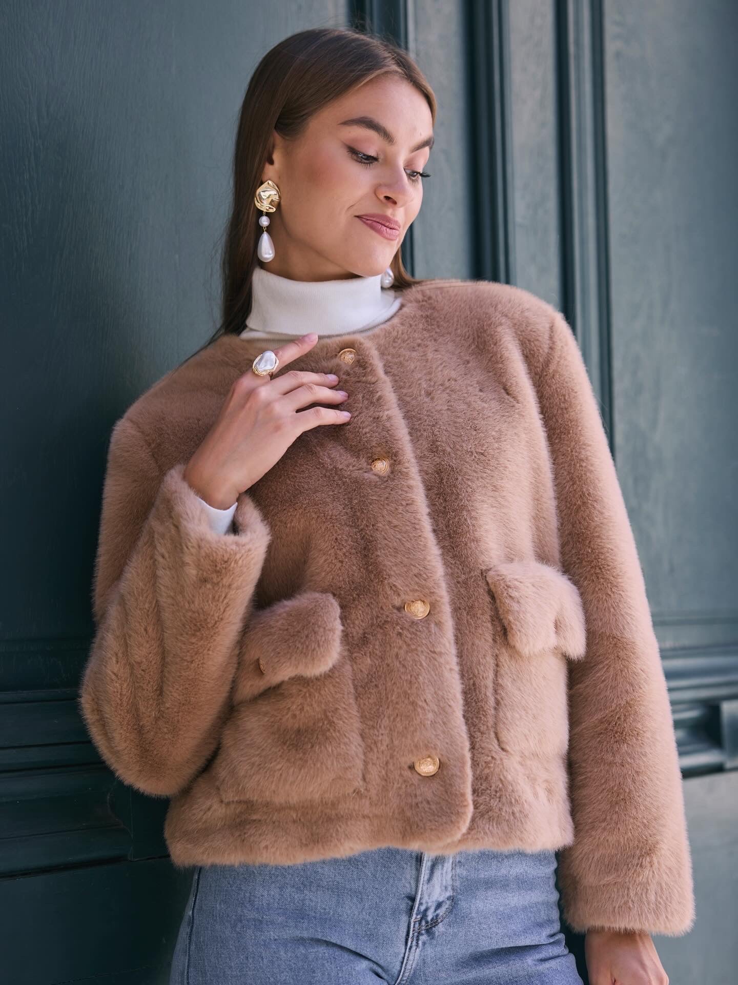 Sophia cardigan faux fur