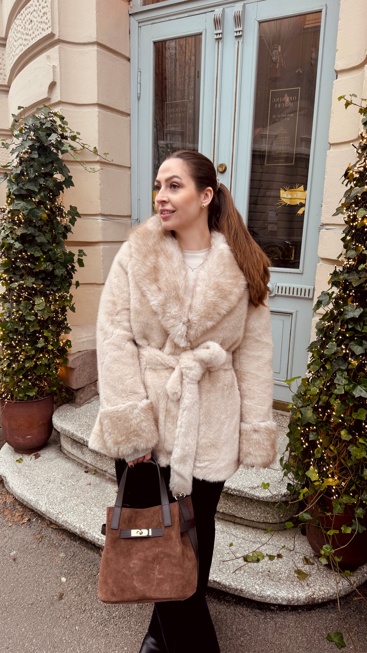 Linnea faux jakke creme