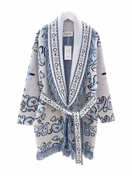 PREORDER Frynsejakke Paisley mønster
