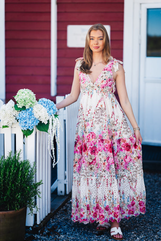 STRAP EMBROIDERY DRESS PINK – Maëlle