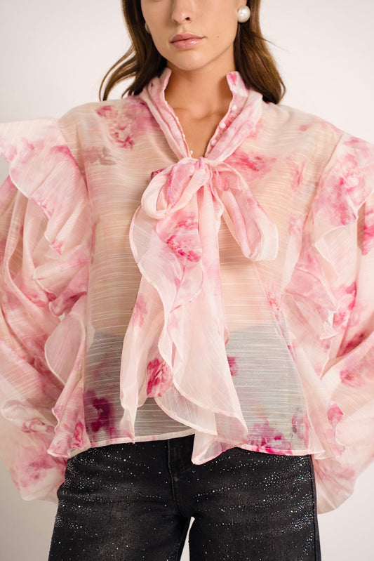 Blossom bluse rosa