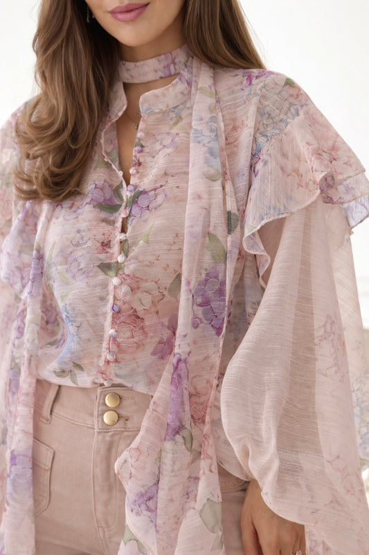 Blush bluse