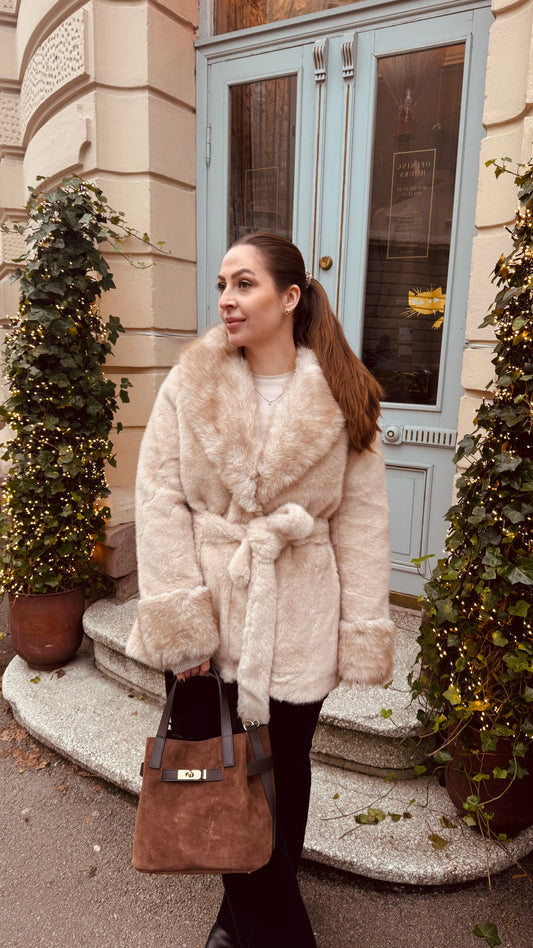 Linnea faux jakke creme