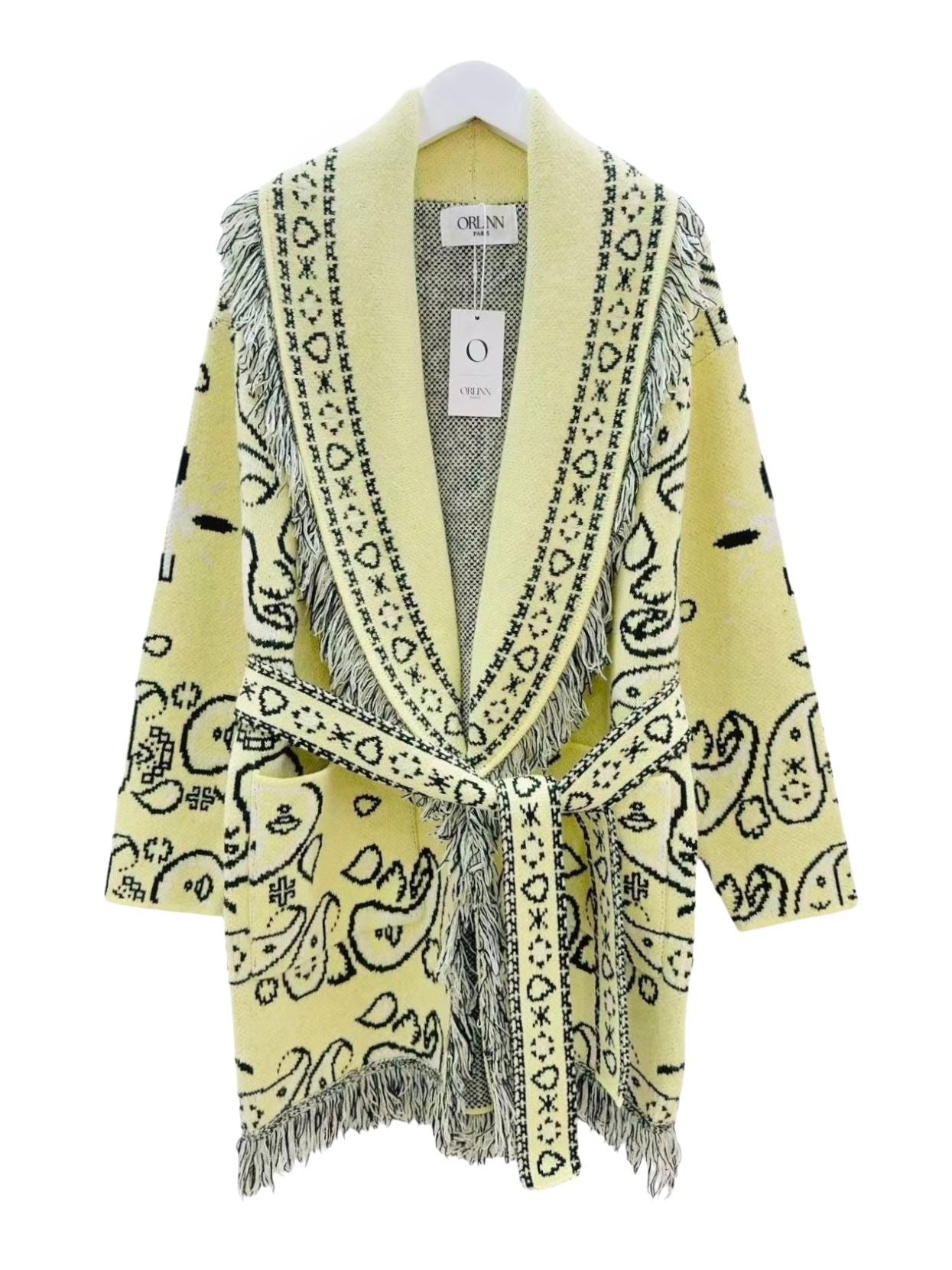Frynsejakke Paisley mønster