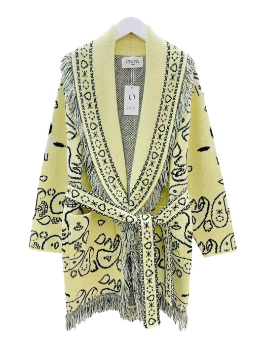 Frynsejakke Paisley mønster
