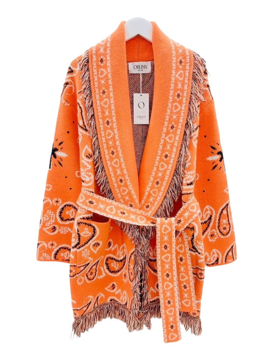 Frynsejakke Paisley mønster