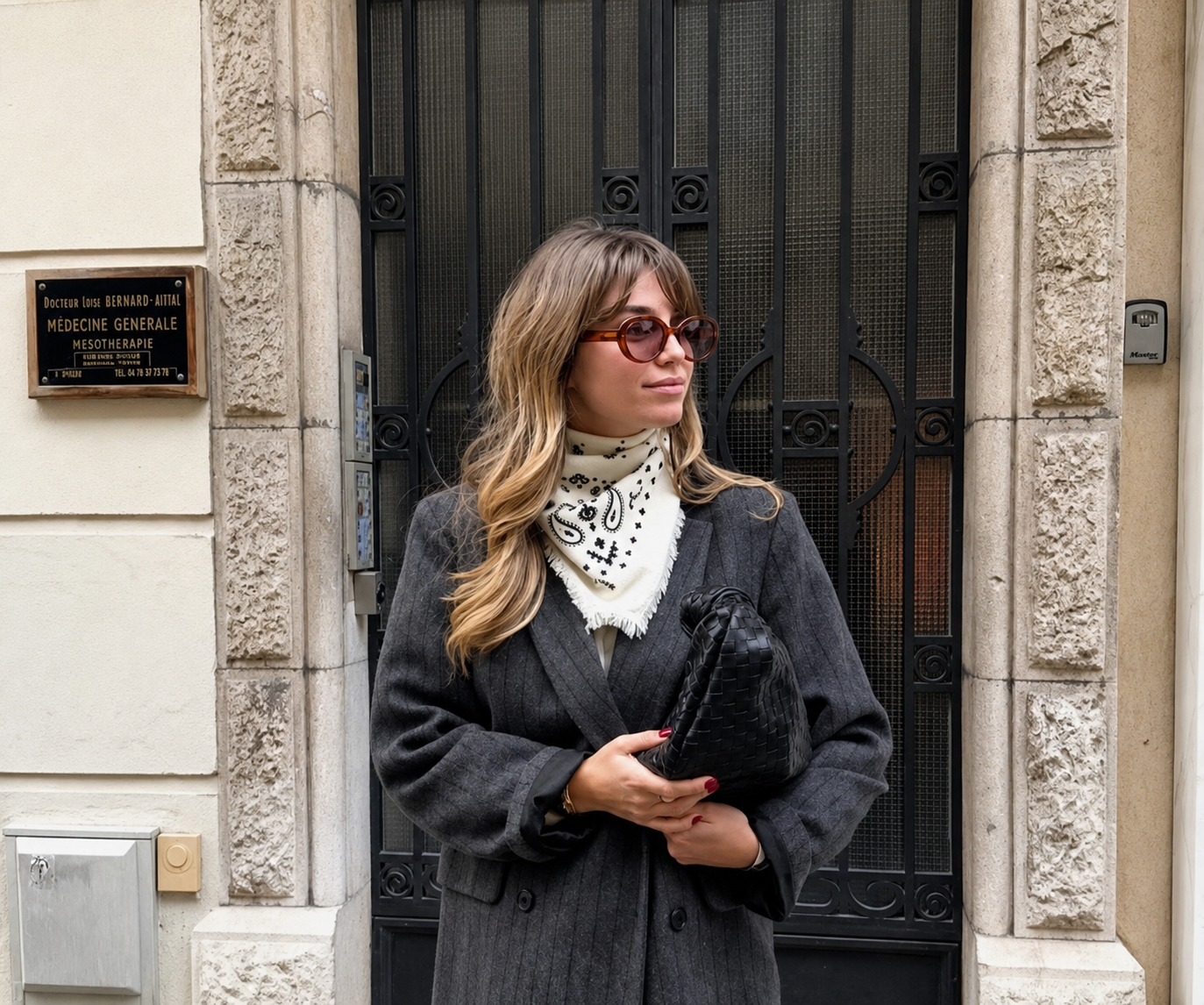Paisley Cashmere skjerf offwhite