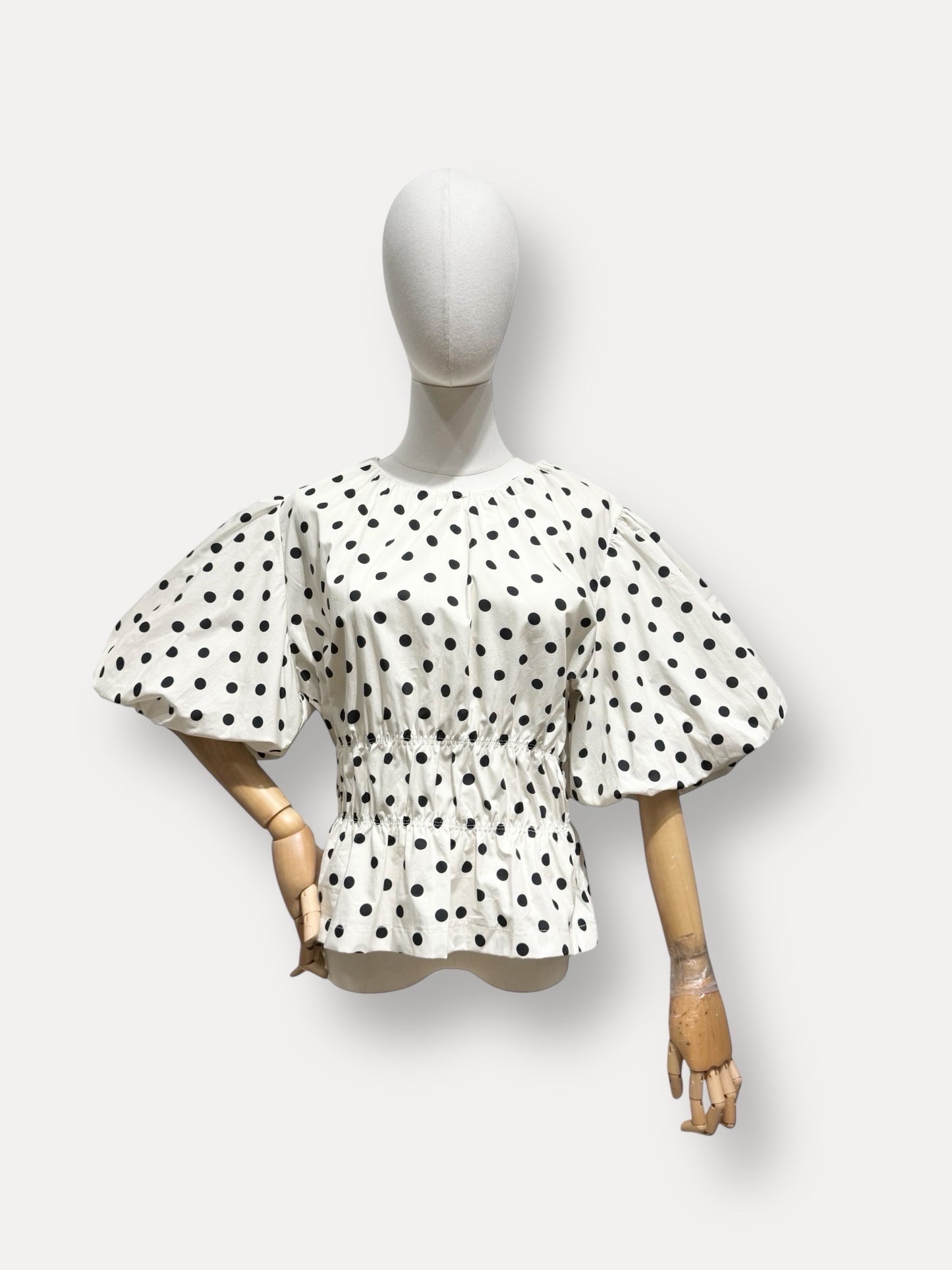 Polka top hvit