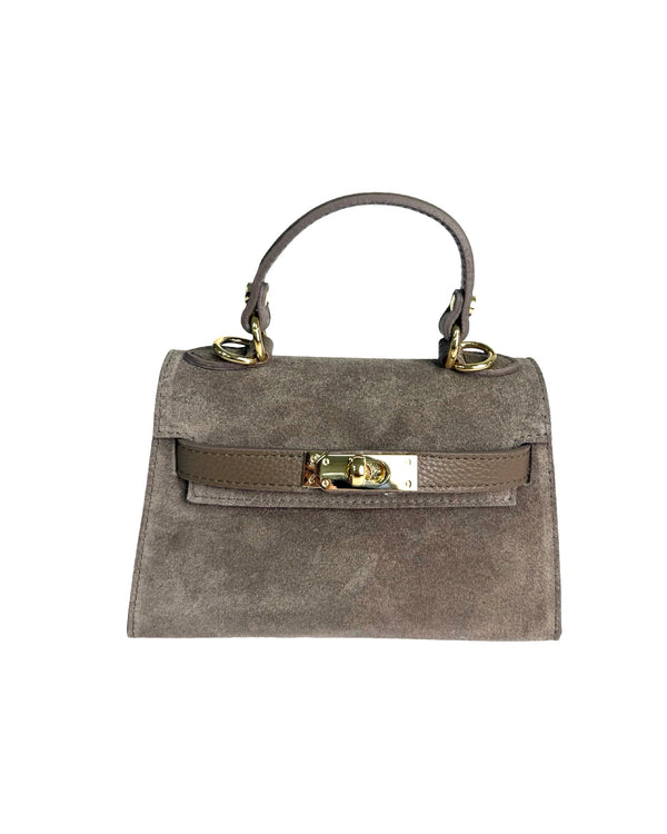 Nelly veske semsket skinn Taupe