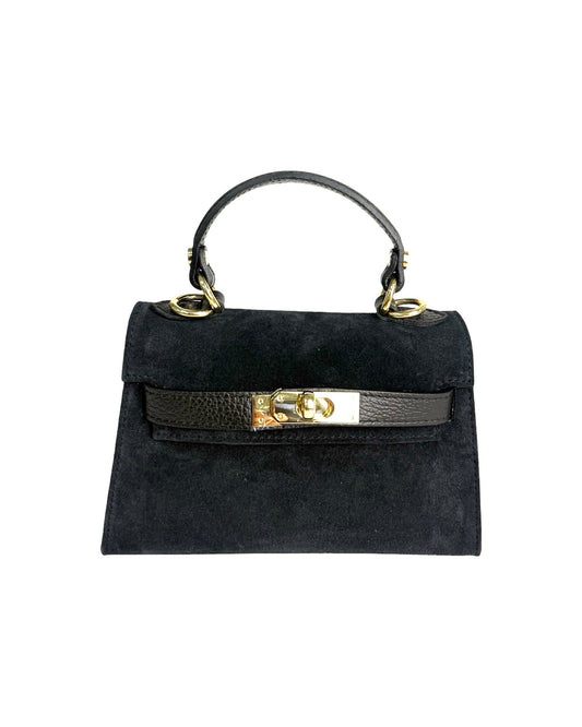 Nelly veske semsket skinn Black