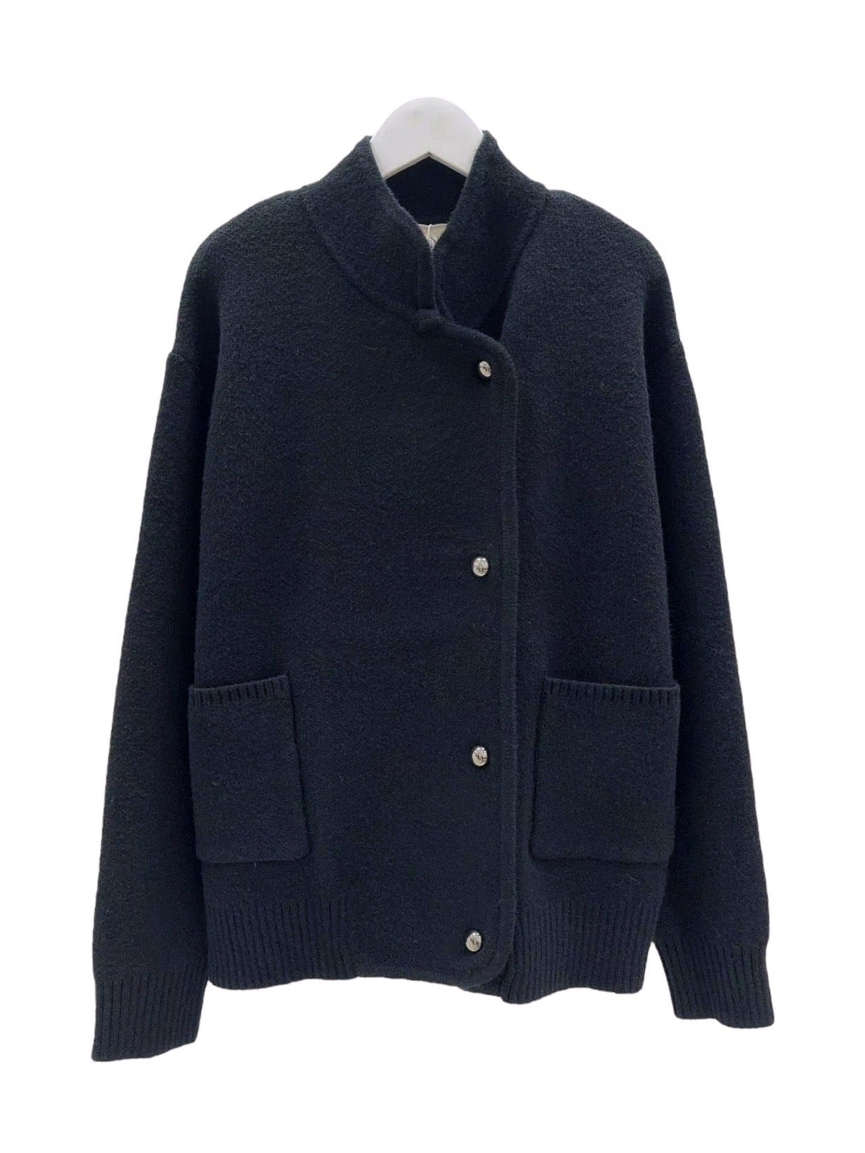 Jakke i ull- og cashmeremix Navy