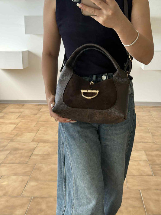 Bella skinnveske choco