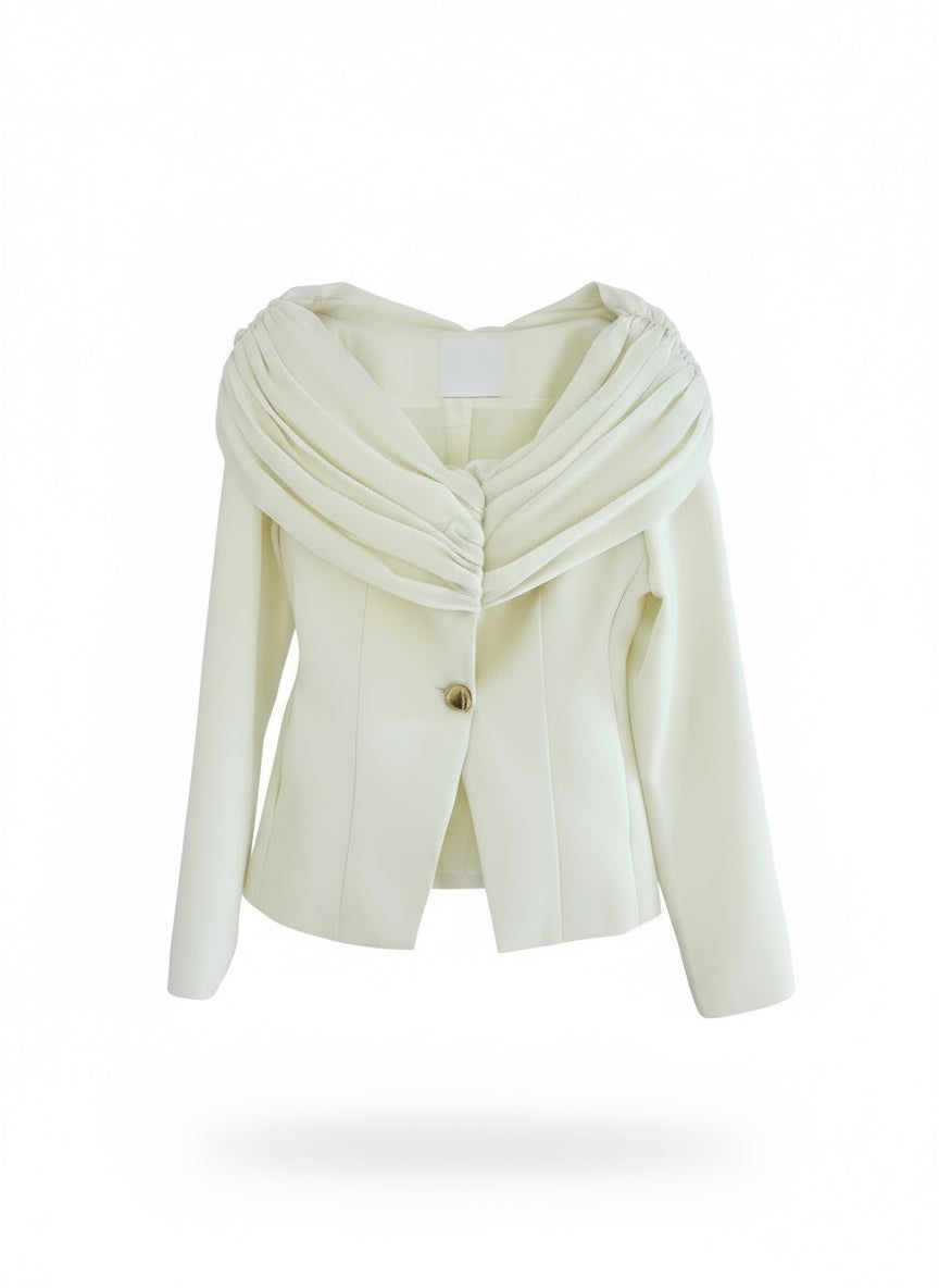 Ivory blazer Hvit